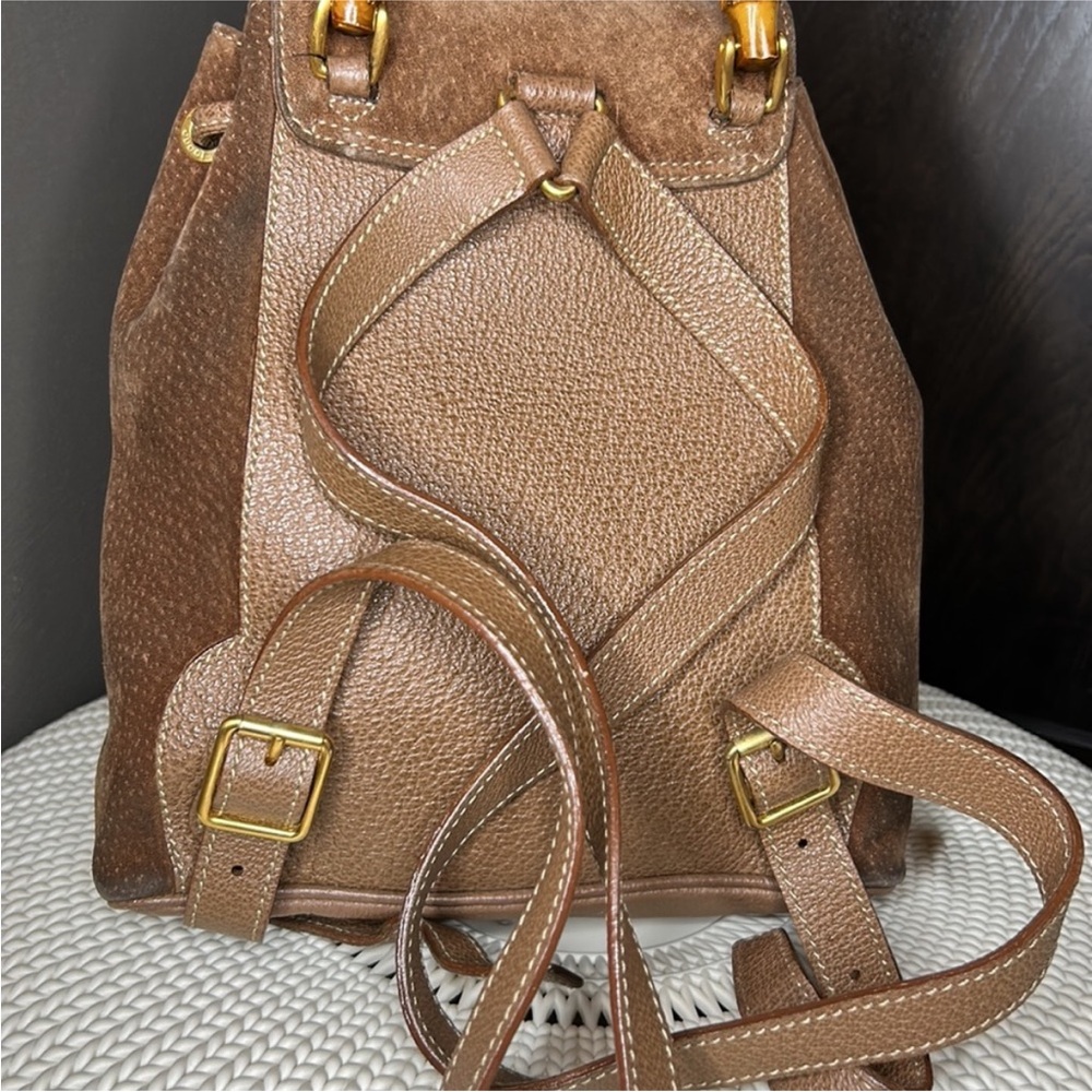 GUCCI Authentic Tan Suede Backpack - image 6